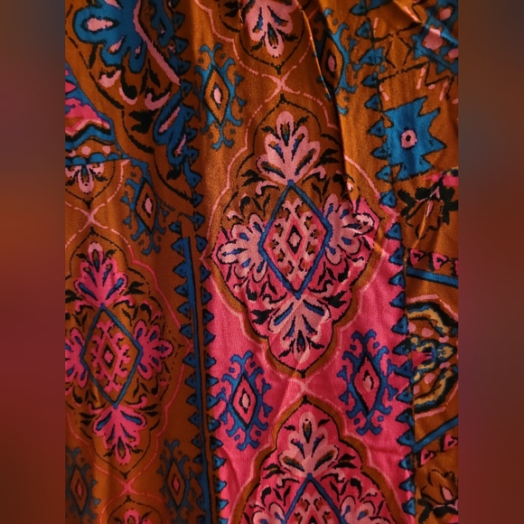 Torrid Red Pink Puff Sleeve Off-Shoulder Midi Dress - Picture 10 of 11